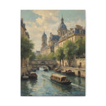 Paris Riverboat Matte Canvas Print — Stretched 1.25" - AquilVision
