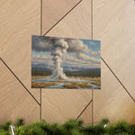 Geyser Landscape Matte Poster — Serene National Park Wall Art - AquilVision