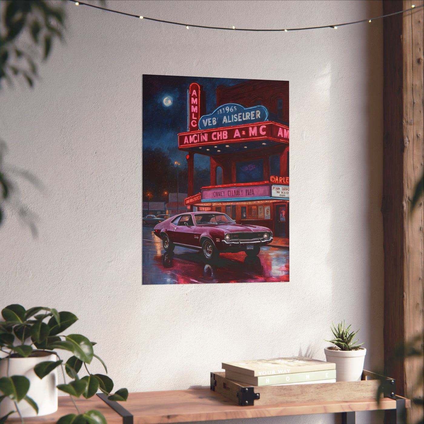 1960s Vintage Car Matte Poster - Classic Movie Theater Art Print | AJ68 Collection Printify