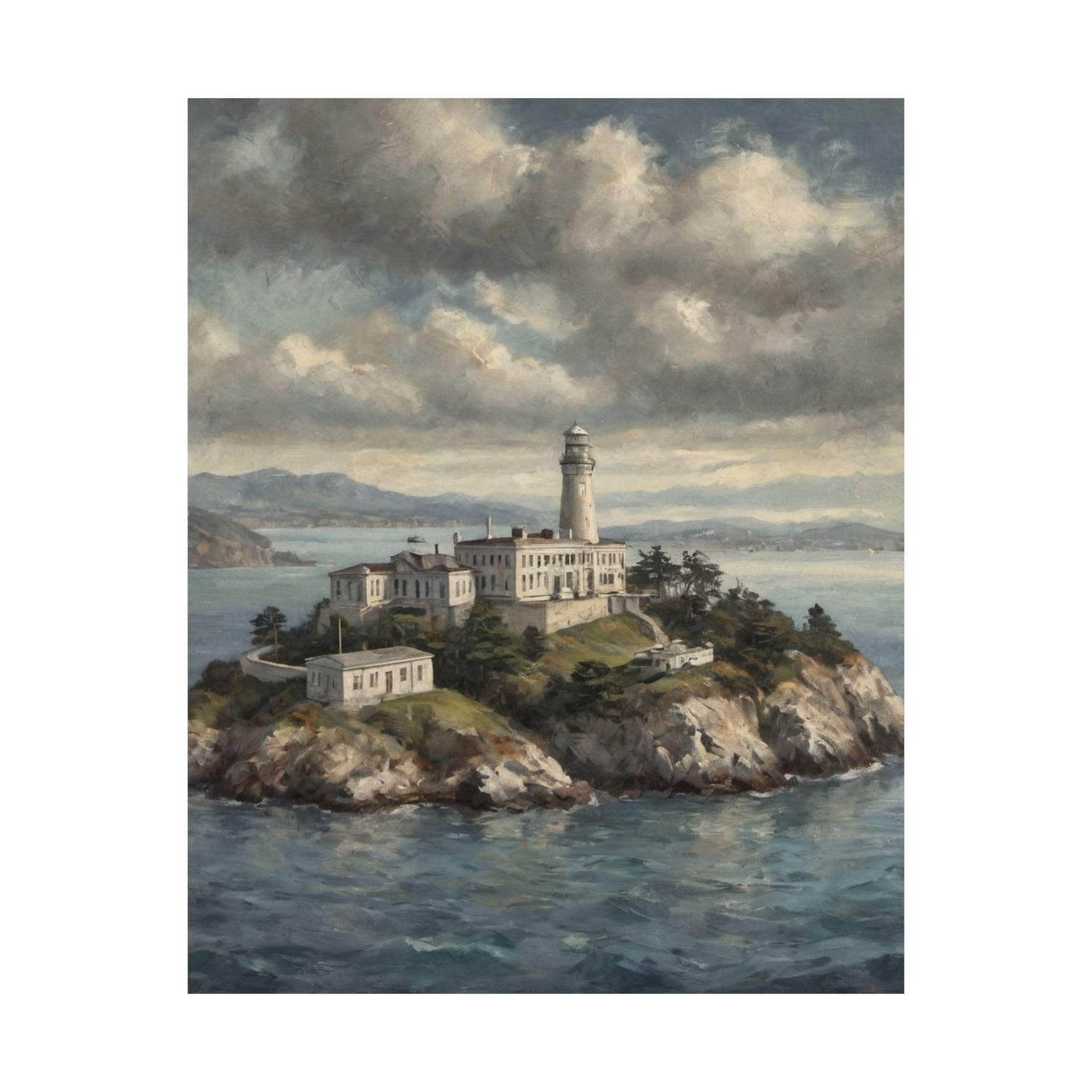 Lighthouse Island Matte Poster — Coastal Nautical Wall Art - AquilVision