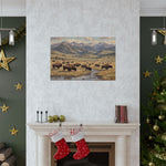 Bison Prairie Yellowstone Matte Poster — Horizontal Wildlife Wall Art - AquilVision
