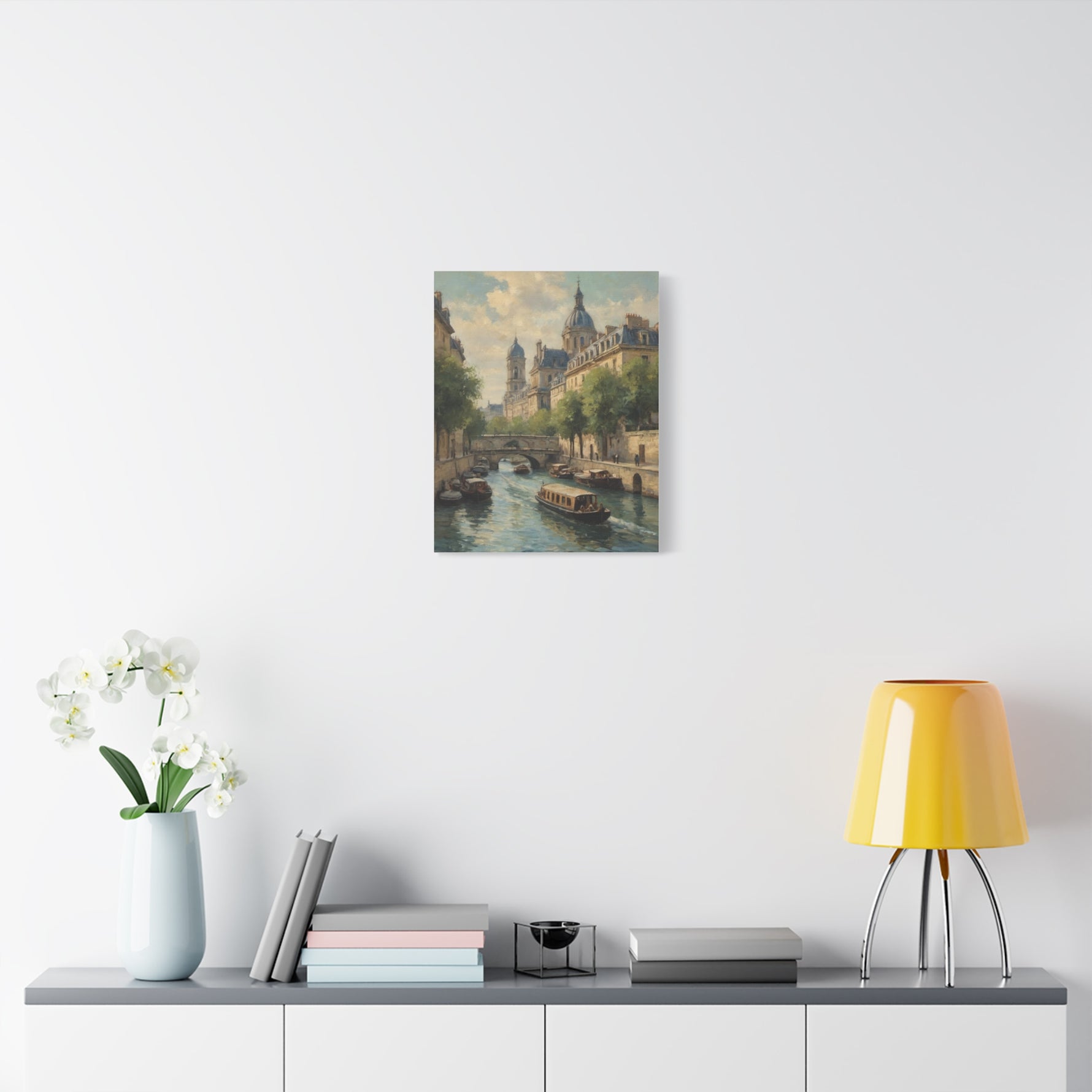 Paris Riverboat Matte Canvas Print — Stretched 1.25" - AquilVision