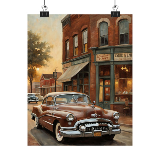Vintage Car Wall Art Poster, Matte Vertical Prints for Home Decor, Retro Car Lovers, Gift for Him, Living Room Accent, Classic Auto Artwork