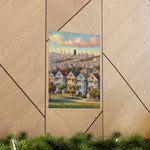 San Francisco Painted Row Houses Matte Poster — Vintage Cityscape Wall Art - AquilVision