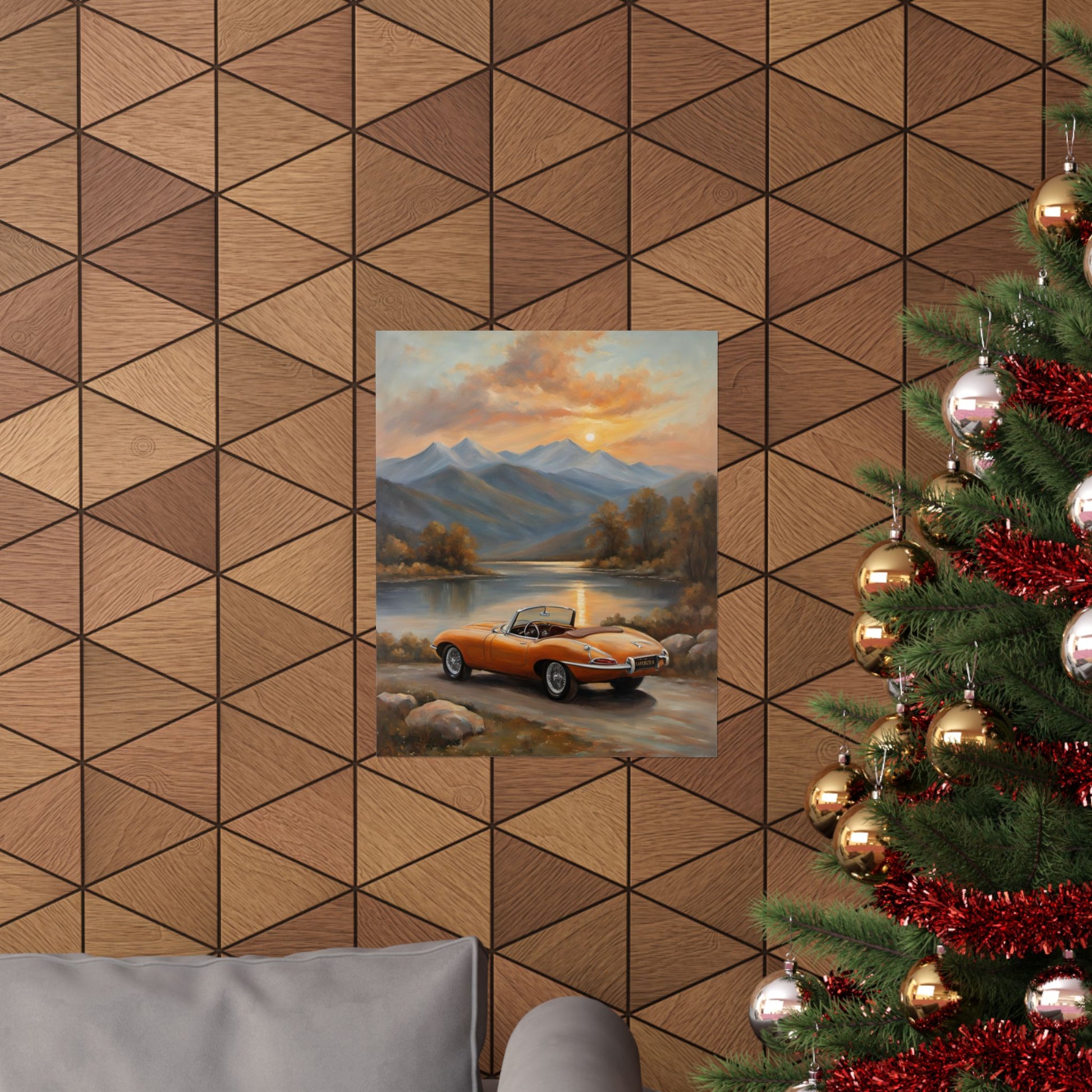 Scenic Car Posters, Vintage Wall Art, Home Décor, Car Enthusiast Gifts, Nature Prints, Retro Artworks - AquilVision