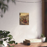 San Francisco Cable Car Poster — Vintage Coastal Cityscape Matte Vertical Print - AquilVision