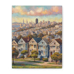 San Francisco Painted Skyline Canvas — Painted Ladies Wall Art (Matte Stretched) - AquilVision