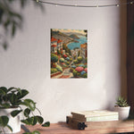 Coastal Garden Street Matte Poster — Scenic San Francisco Bay Print - AquilVision
