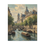 Paris Riverboat Matte Canvas Print — Stretched 1.25" - AquilVision
