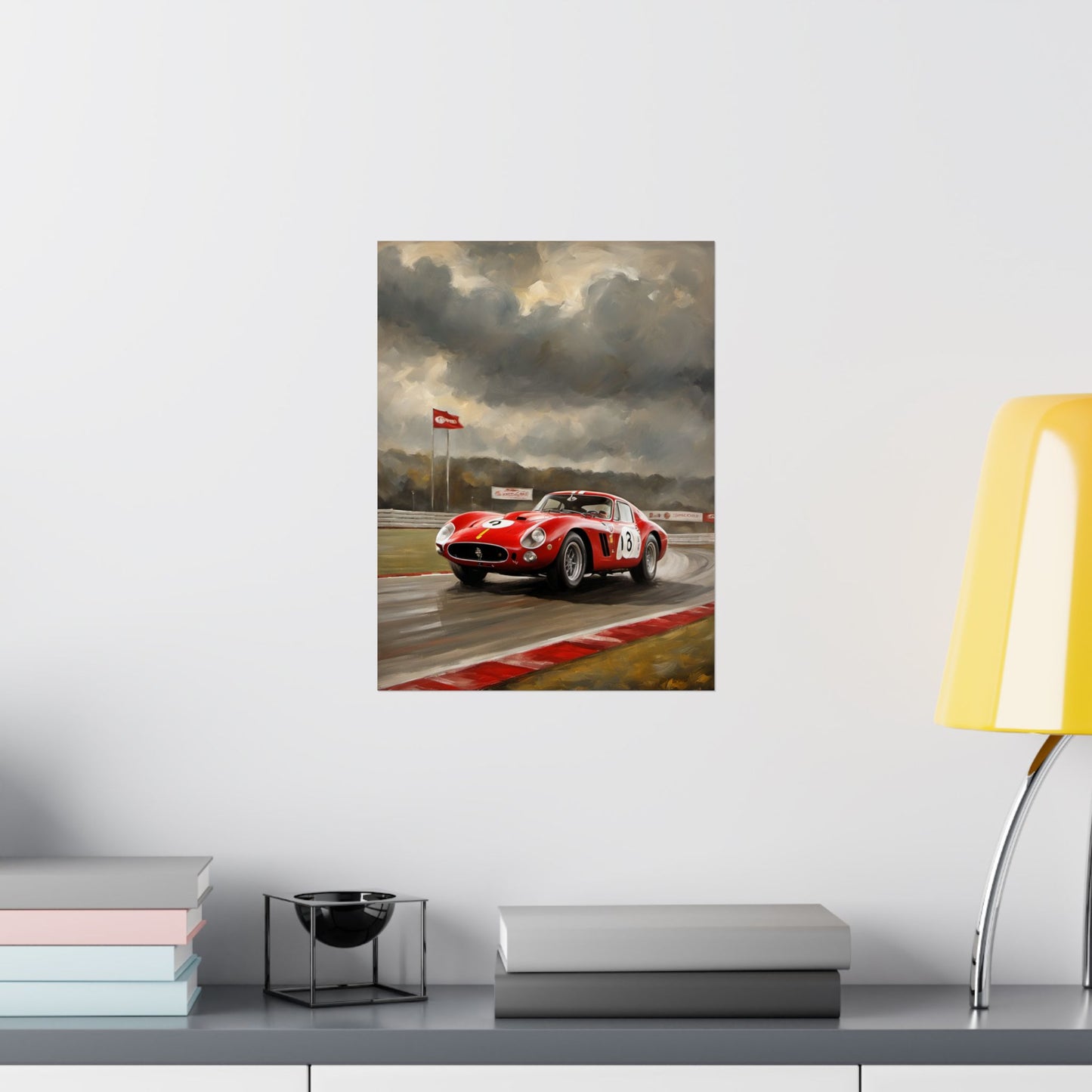 Racing Car Matte Vertical Posters, Sports Wall Art, Automotive Decor, Gift for Car Enthusiasts, Vintage Racing Print Printify