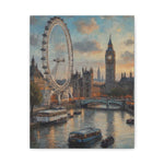 London Collection London Eye Matte Canvas, Stretched, 1.25"