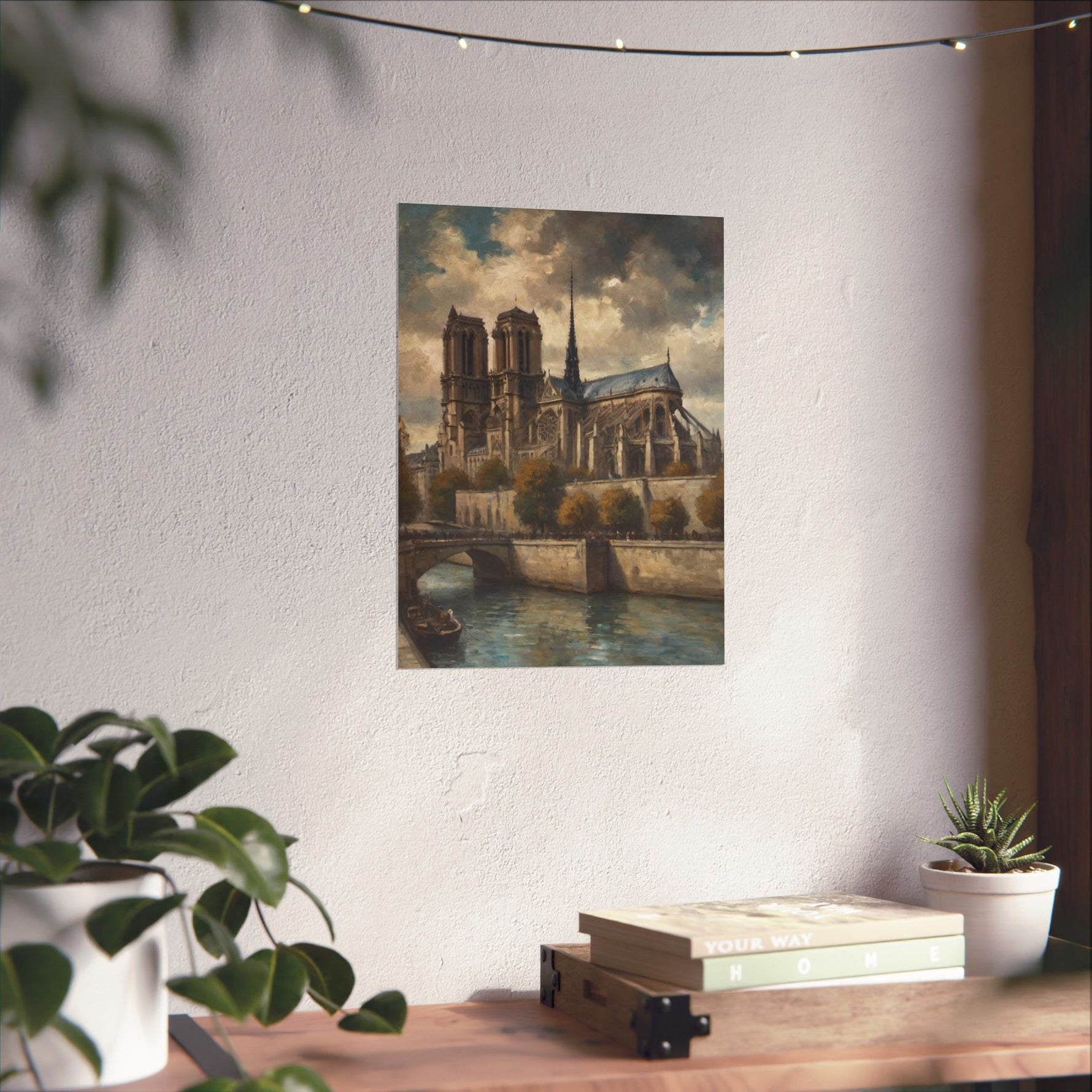 Notre Dame Seine River Matte Poster — Vintage Paris Architecture Wall Art - AquilVision