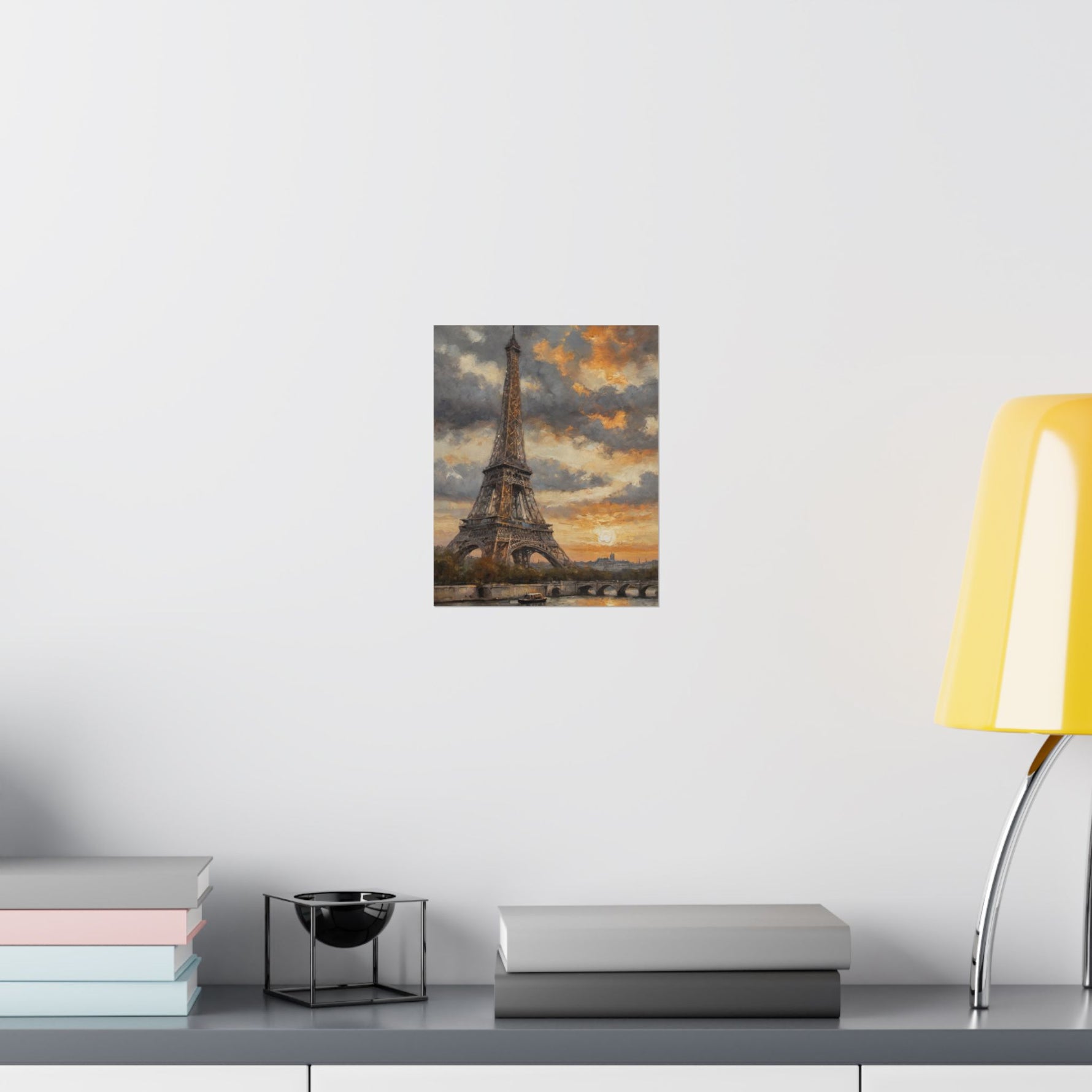 Eiffel Tower Sunset Matte Poster — Vintage Paris Wall Art - AquilVision