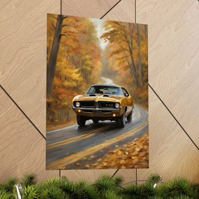 Classic Car Autumn Matte Poster - Vintage Vibes for Home Decor | AJ68 Collection Printify