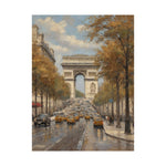 Paris Arc de Triomphe Poster — Autumn Boulevard Matte Vertical Art Print - AquilVision
