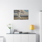 Geyser Landscape Canvas Print — Yellowstone Steam Eruption Wall Art - AquilVision