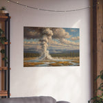 Geyser Landscape Matte Poster — Serene National Park Wall Art - AquilVision