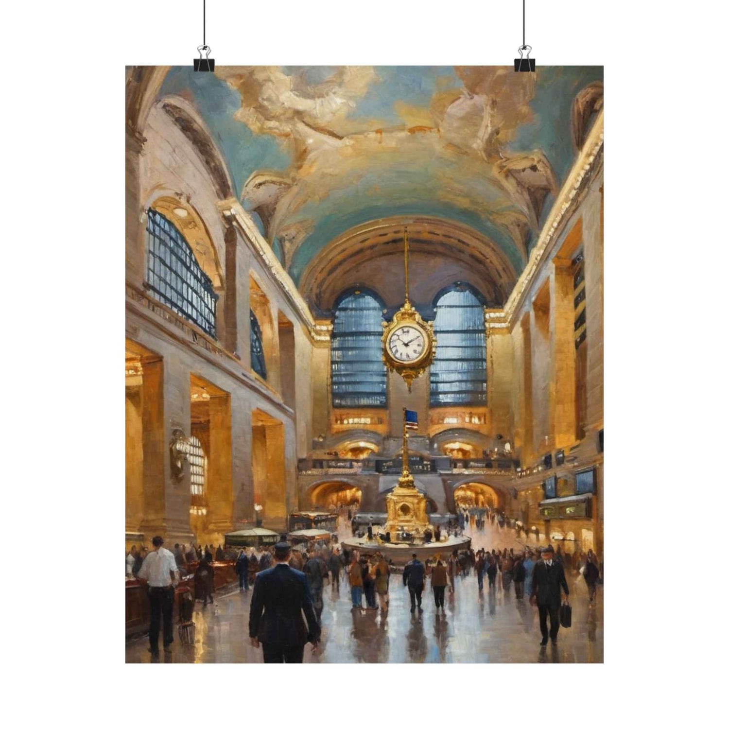 Grand Central Station Matte Poster — Vintage Train Terminal Wall Art