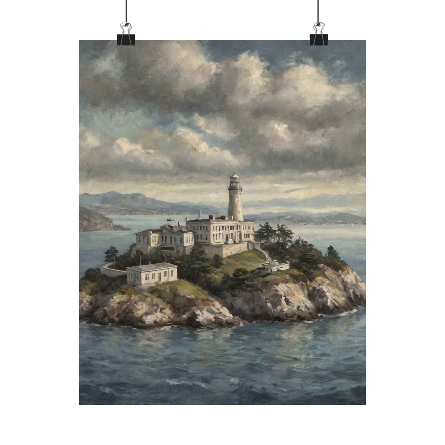 Lighthouse Island Matte Poster — Coastal Nautical Wall Art - AquilVision