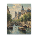 Paris Riverboat Matte Canvas Print — Stretched 1.25" - AquilVision