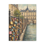 Paris Love Locks Canvas Print — Matte Stretched Wall Art - AquilVision