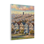 San Francisco Painted Skyline Canvas — Painted Ladies Wall Art (Matte Stretched) - AquilVision