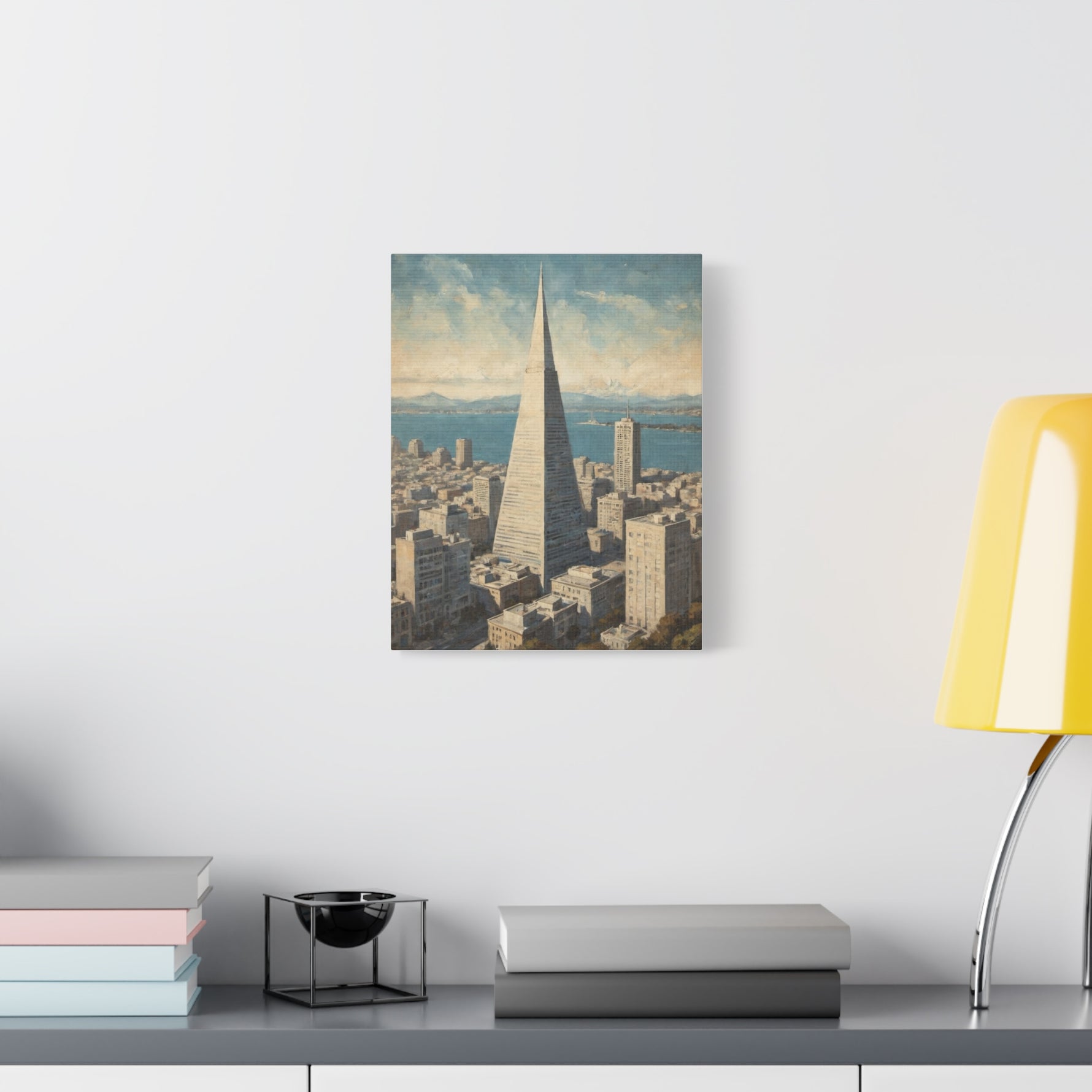 Transamerica Pyramid Matte Canvas Print — Vintage San Francisco Cityscape Wall Art - AquilVision