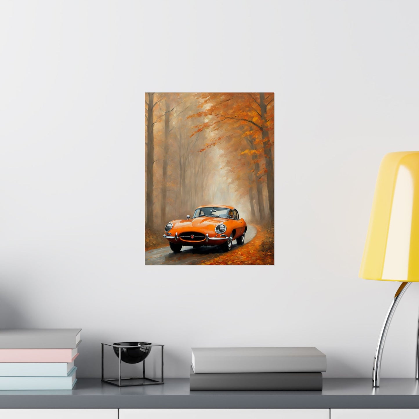 Vintage Car Autumn Matte Vertical Posters, Fall Wall Art, Home Decor, Gift for Car Lovers, Autumn Aesthetic - AquilVision