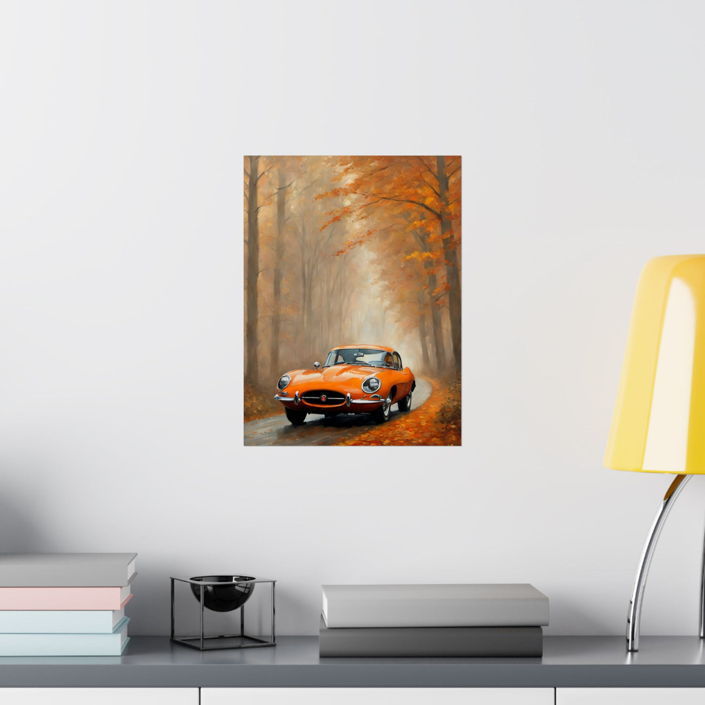 Vintage Car Autumn Matte Vertical Posters, Fall Wall Art, Home Decor, Gift for Car Lovers, Autumn Aesthetic - AquilVision