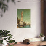 Vintage Coastal Clock Tower Poster - AquilVision