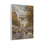 Paris Arc de Triomphe Canvas Wall Art — Autumn Street Scene - AquilVision