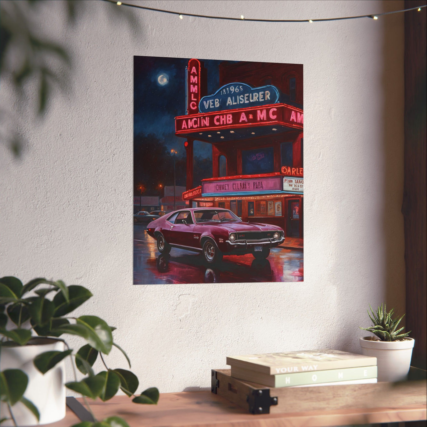 1960s Vintage Car Matte Poster - Classic Movie Theater Art Print | AJ68 Collection Printify