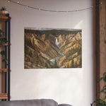 Yellowstone Canyon Waterfall Matte Poster — Landscape Wall Art - AquilVision