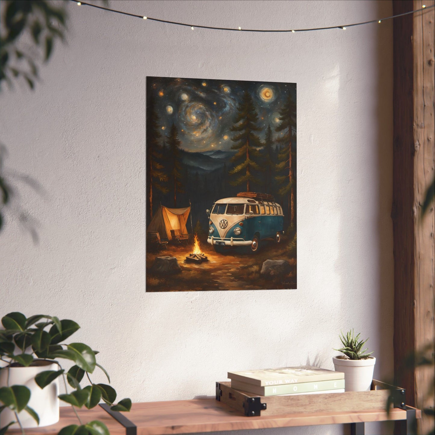 Vintage Camping Art Prints, Bohemian Decor for Nature Lovers, Retro Van Wall Art, Great for Adventure Enthusiasts, Ideal Gift for Explorers - AquilVision