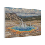 Yellowstone Grand Prismatic Hot Spring Canvas Print - AquilVision