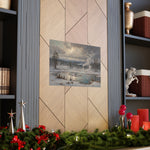 Winter Landscape Matte Poster — Serene Snowy Lake Art Print - AquilVision