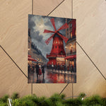 Vintage Paris Moulin Rouge Matte Poster — Romantic City Street Art Print - AquilVision