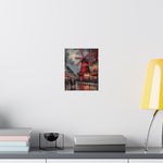 Vintage Paris Moulin Rouge Matte Poster — Romantic City Street Art Print - AquilVision