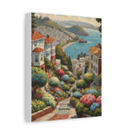 Coastal Garden Street Canvas Print — Stretched Matte Wall Art - AquilVision