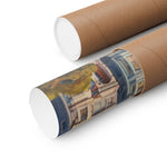 San Francisco Painted Row Houses Matte Poster — Vintage Cityscape Wall Art - AquilVision