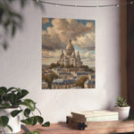 Paris Sacré-Cœur Matte Poster — Vintage Cityscape Wall Art - AquilVision