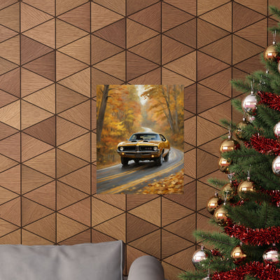 Classic Car Autumn Matte Poster - Vintage Vibes for Home Decor | AJ68 Collection Printify