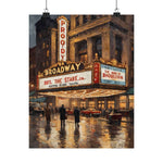 Vintage Broadway Theater Poster — Matte Vertical Wall Art