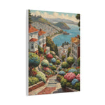 Coastal Garden Street Canvas Print — Stretched Matte Wall Art - AquilVision