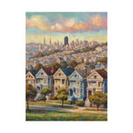 San Francisco Painted Row Houses Matte Poster — Vintage Cityscape Wall Art - AquilVision