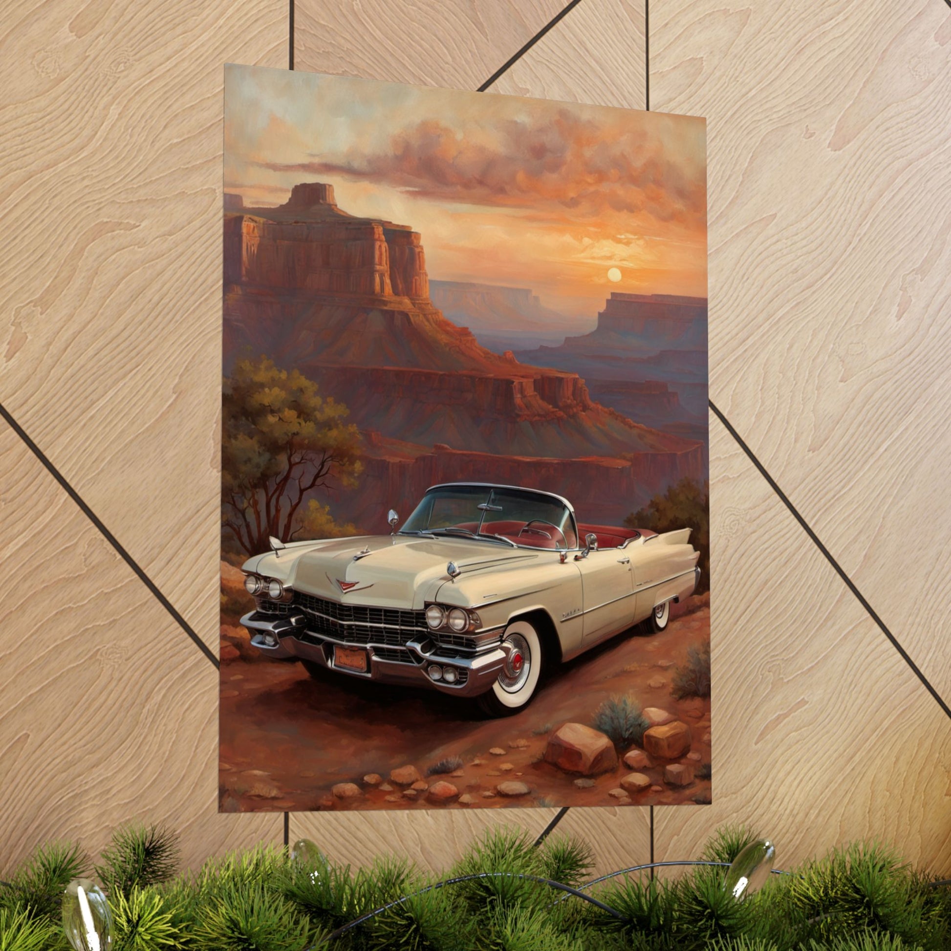 Vintage Car Wall Art Poster, Matte Vertical Posters, Classic Car Decor, Retro Home Decoration, Gift for Car Enthusiasts - AquilVision