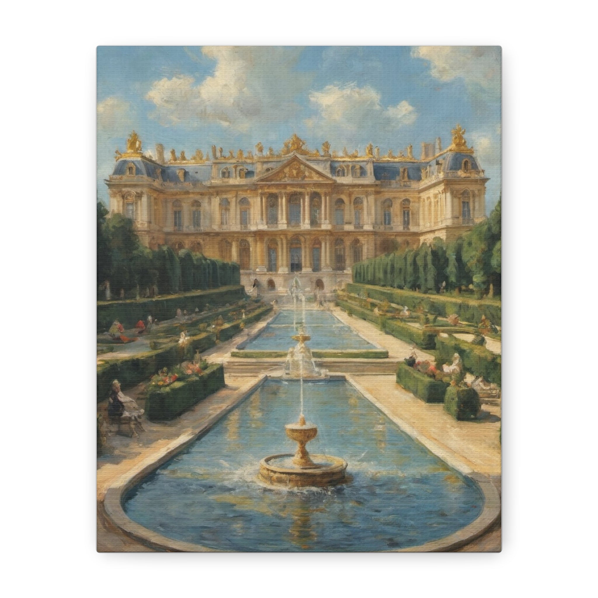 Versailles Palace Fountain Matte Canvas Art — Stretched 1.25" - AquilVision