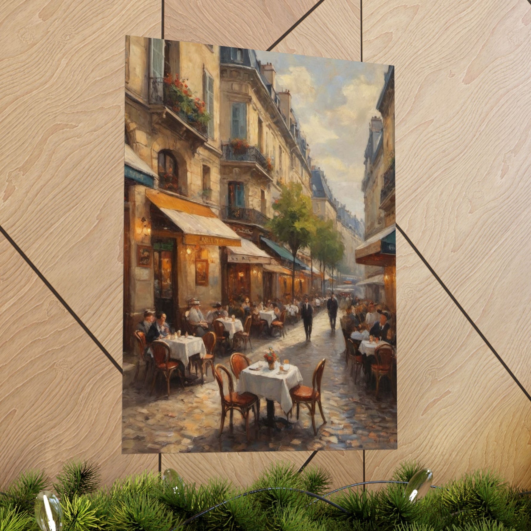 Paris Street Café Matte Poster — Vintage European Cityscape Wall Art - AquilVision