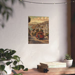 San Francisco Cable Car Poster — Vintage Coastal Cityscape Matte Vertical Print - AquilVision