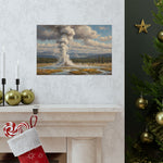 Geyser Landscape Matte Poster — Serene National Park Wall Art - AquilVision